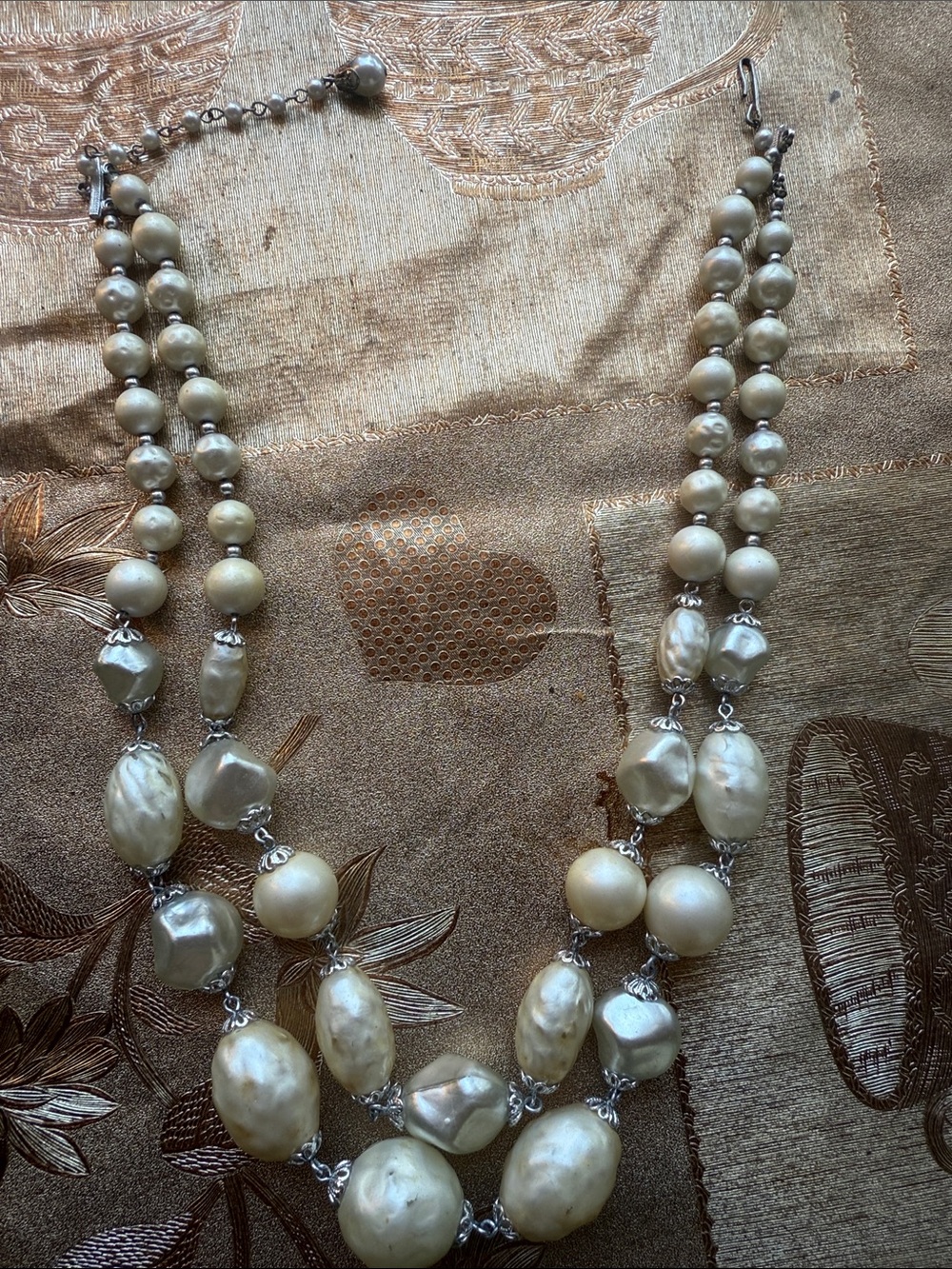 Elegant Cream Pearl Multi-Strand Necklace - Women Jewelry